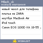My Wishlist - milesh_ok