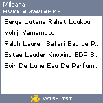 My Wishlist - milgana