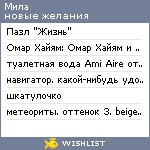 My Wishlist - milk_in