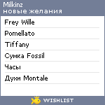 My Wishlist - milkinz