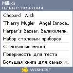 My Wishlist - milkka