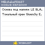 My Wishlist - milkshake150687