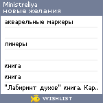 My Wishlist - ministreliya