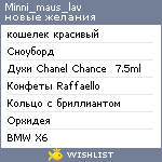 My Wishlist - minni_maus_lav