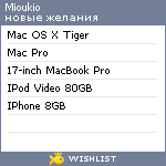 My Wishlist - mioukio