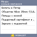 My Wishlist - miraizo