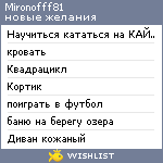 My Wishlist - mironofff81