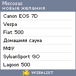 My Wishlist - miscosas