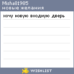 My Wishlist - misha81985