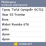 My Wishlist - mishinanna