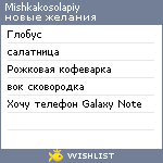 My Wishlist - mishkakosolapiy