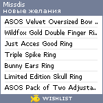 My Wishlist - missdis