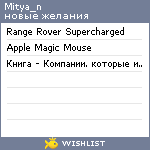 My Wishlist - mitya_n