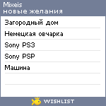 My Wishlist - mixeis