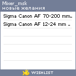 My Wishlist - mixer_msk