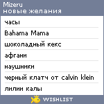 My Wishlist - mizeru