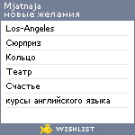 My Wishlist - mjatnaja