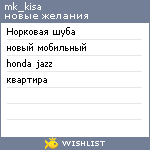 My Wishlist - mk_kisa