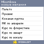 My Wishlist - mkostikova