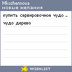 My Wishlist - mkozhennova