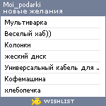 My Wishlist - moi_podarki