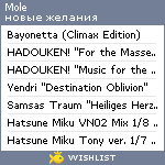 My Wishlist - mole