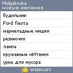 My Wishlist - molgakovka