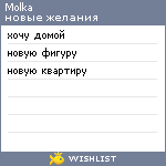 My Wishlist - molka