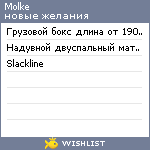 My Wishlist - molke