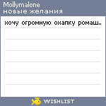 My Wishlist - mollymalone