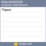 My Wishlist - molmol1000000