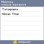 My Wishlist - molotova