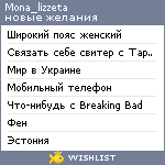 My Wishlist - mona_lizzeta