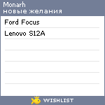 My Wishlist - monarh