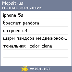 My Wishlist - mopsitrus