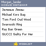 My Wishlist - morgan_lander