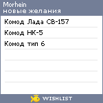 My Wishlist - morhein