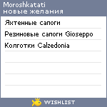 My Wishlist - moroshkatati