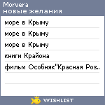 My Wishlist - morvera