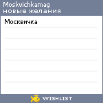 My Wishlist - moskvichkamag