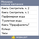 My Wishlist - mosyasya