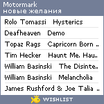 My Wishlist - motormark