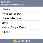 My Wishlist - mouse18