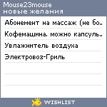 My Wishlist - mouse23mouse