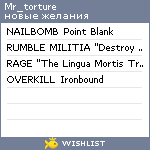 My Wishlist - mr_torture