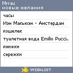 My Wishlist - mrrau