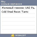 My Wishlist - mry