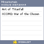 My Wishlist - mrzurinstein