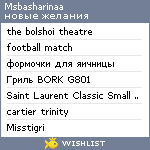 My Wishlist - msbasharinaa