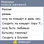 My Wishlist - msimonov